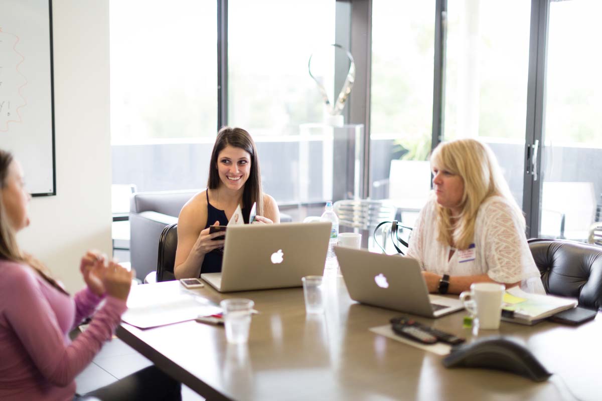Diane Sears of Go for the Greens Foundation Inc. worded with Brittany Dansereau of LMG and Hope Wehrle of Salesforce on a marketing strategy.